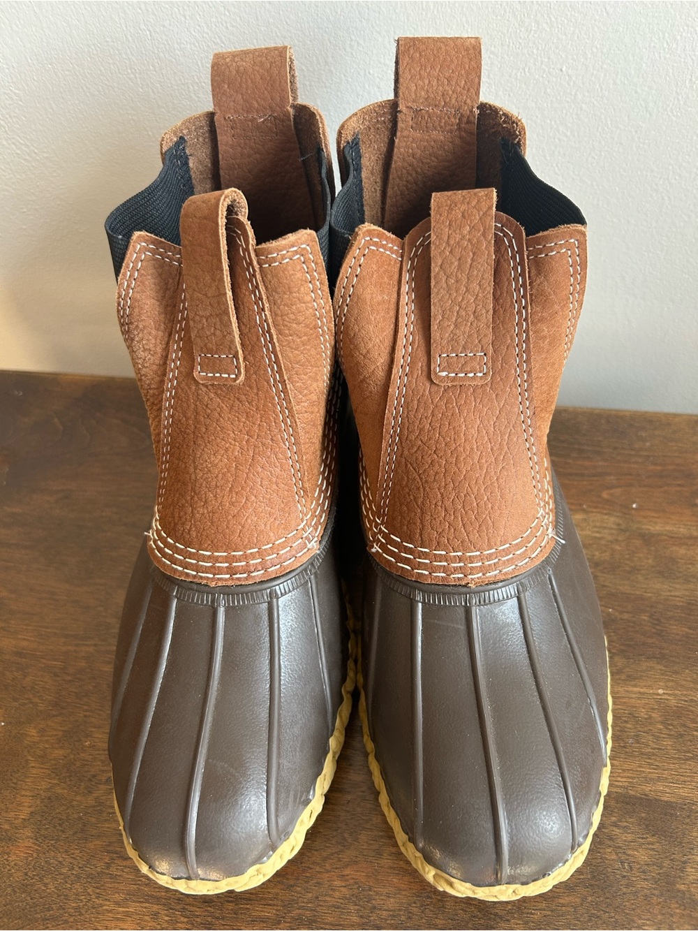 Women’s L.L Bean Chelsea Brown Leather Boots size 8.5 Outdoor Rain Like New - Picture 16 of 16